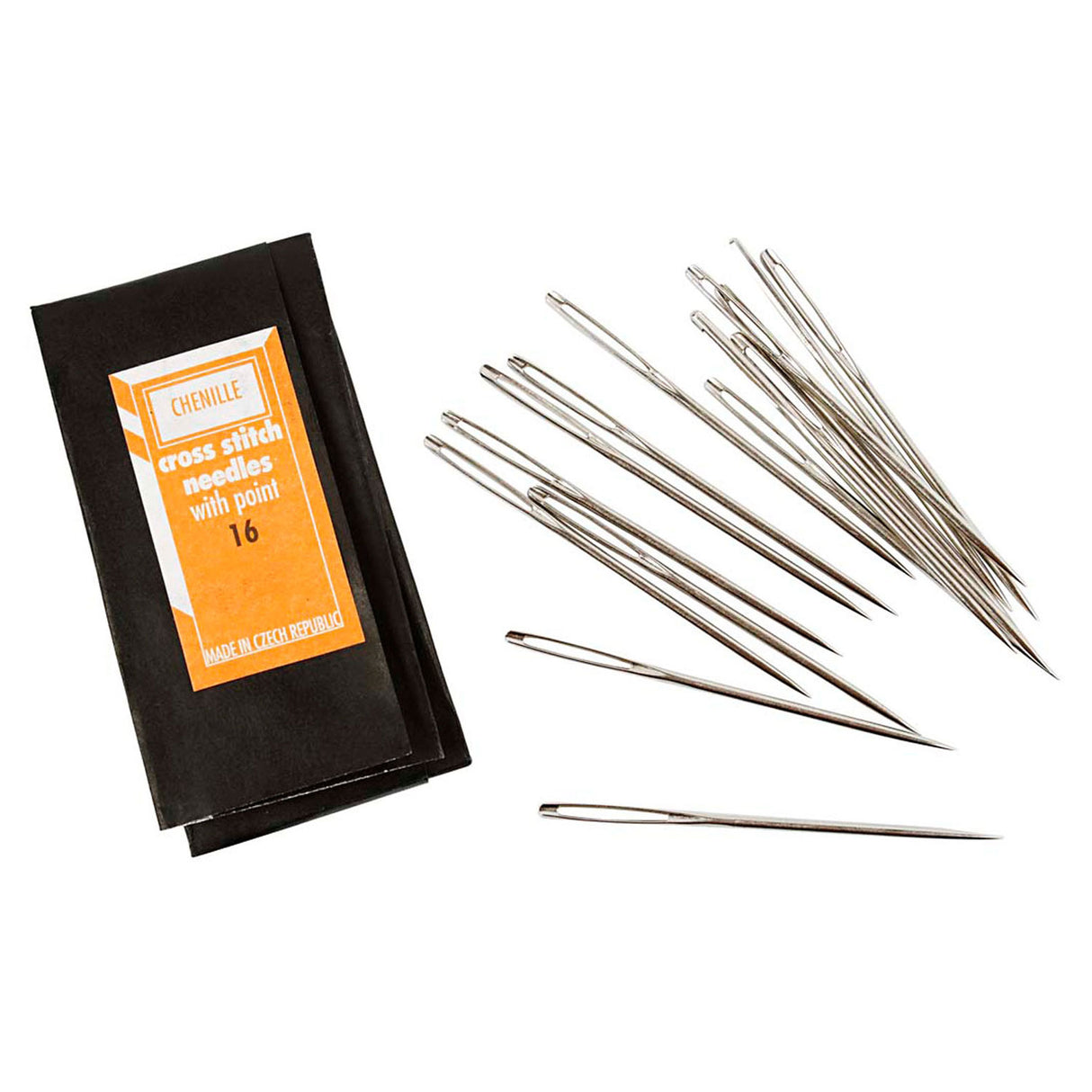 Embroidery needles with sharp point, 5.4 cm, 25st.