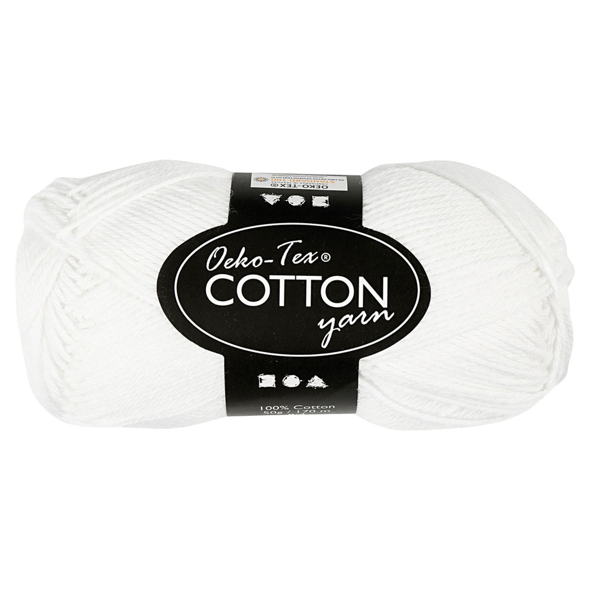 Creativ Company Cotton Garen, bílá, 50gr, 170 m