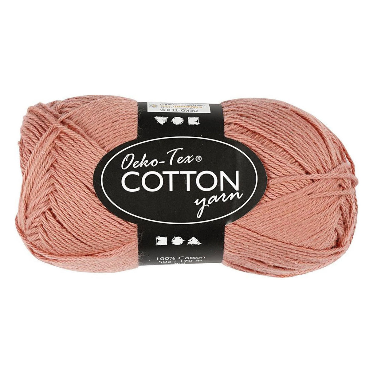 Cotton yarn Antique pink 50gr, 170m