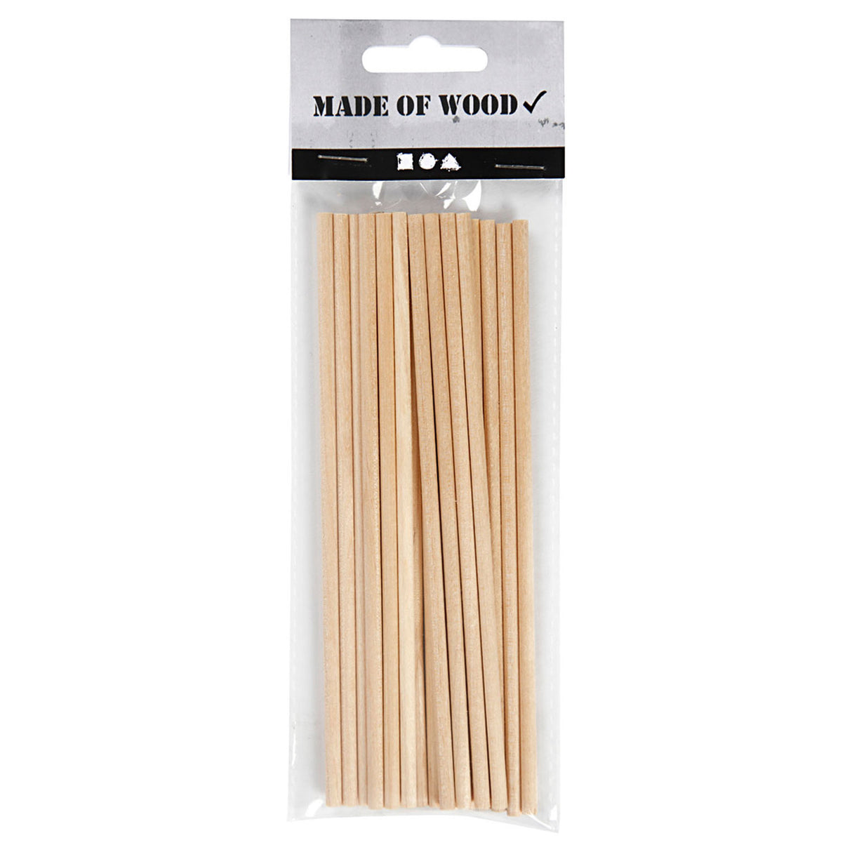 Creativ Company round craft sticks wood, 20st.