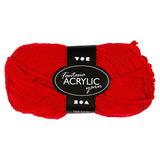 Creativ company acrylic yarn, red, 50g, 80m