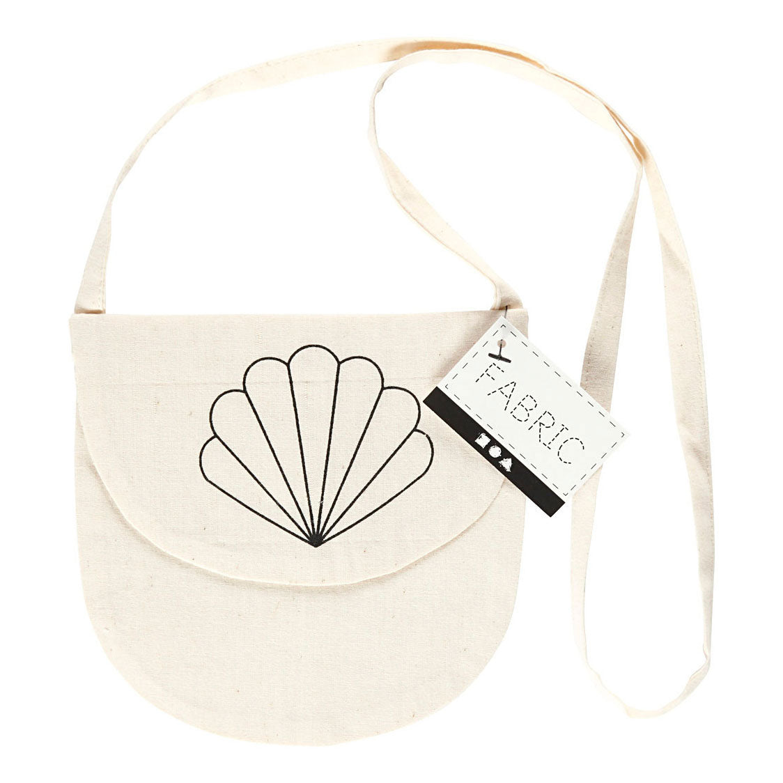 Creativ Company Shoulder Bag Cotton Oyster Shell, 15x14cm