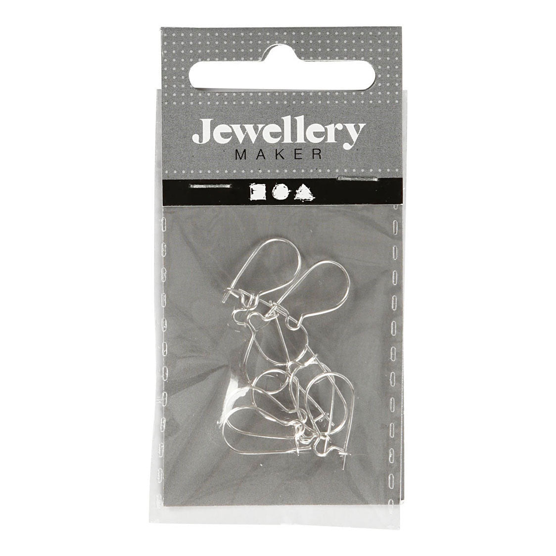 Creativ Company earrings silver plated, 10 pc.