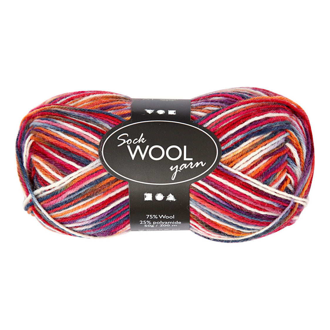 Creativ Company sock yarn blue red, 200cm