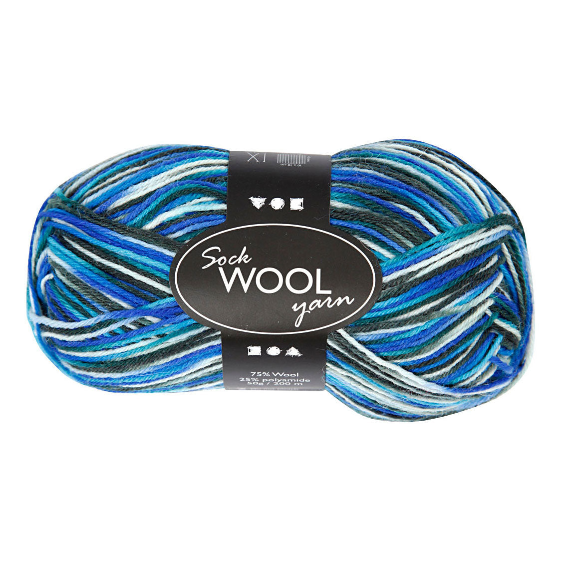 Creativ company sock yarn blue turquoise, 200cm