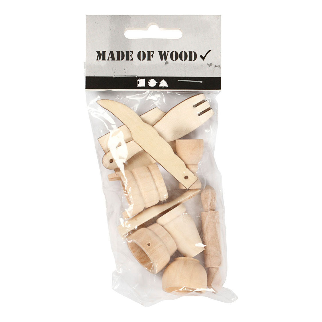 Creativ Company wooden kitchen utensils assorted, 10 pc.