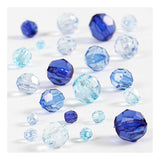 Creativ Company Facet Beads Mix Blue Harmonie, 45 gramů