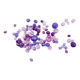 Creativ Company Facet Beads Mix fialové, 45 gramů