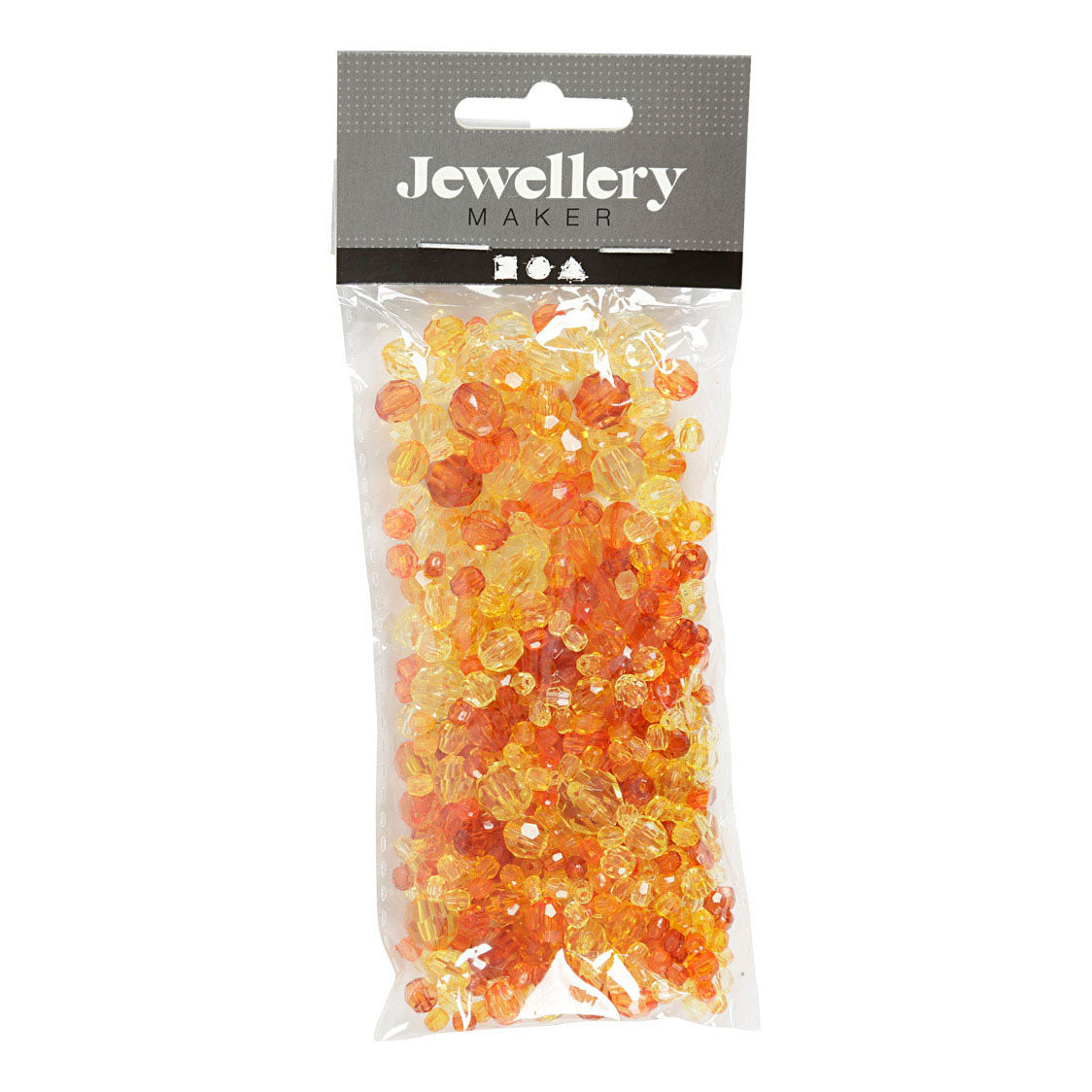 Creative Company Facet Beads Mix Yellow, 45 gram