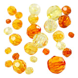 Creativ Company Facet Beads Míchají žluté, 45 gramů