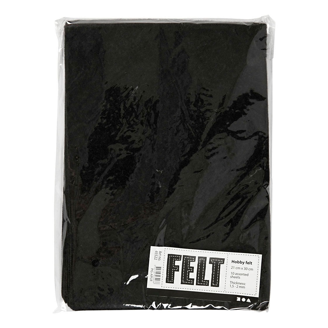 Creative Company Hobby Felt Black A4 Mottled