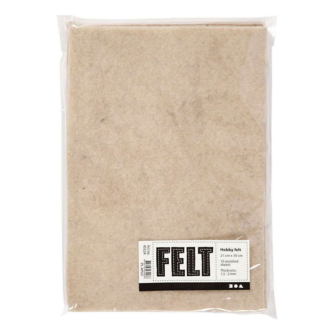 Creativ Company Hobby Felt off-white A4 mottled