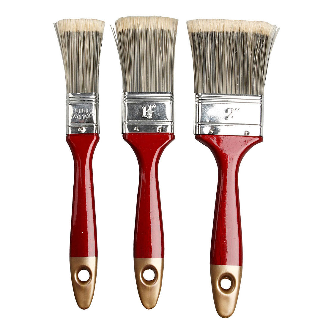 Creativ Company varnish brushes flat, 3st.
