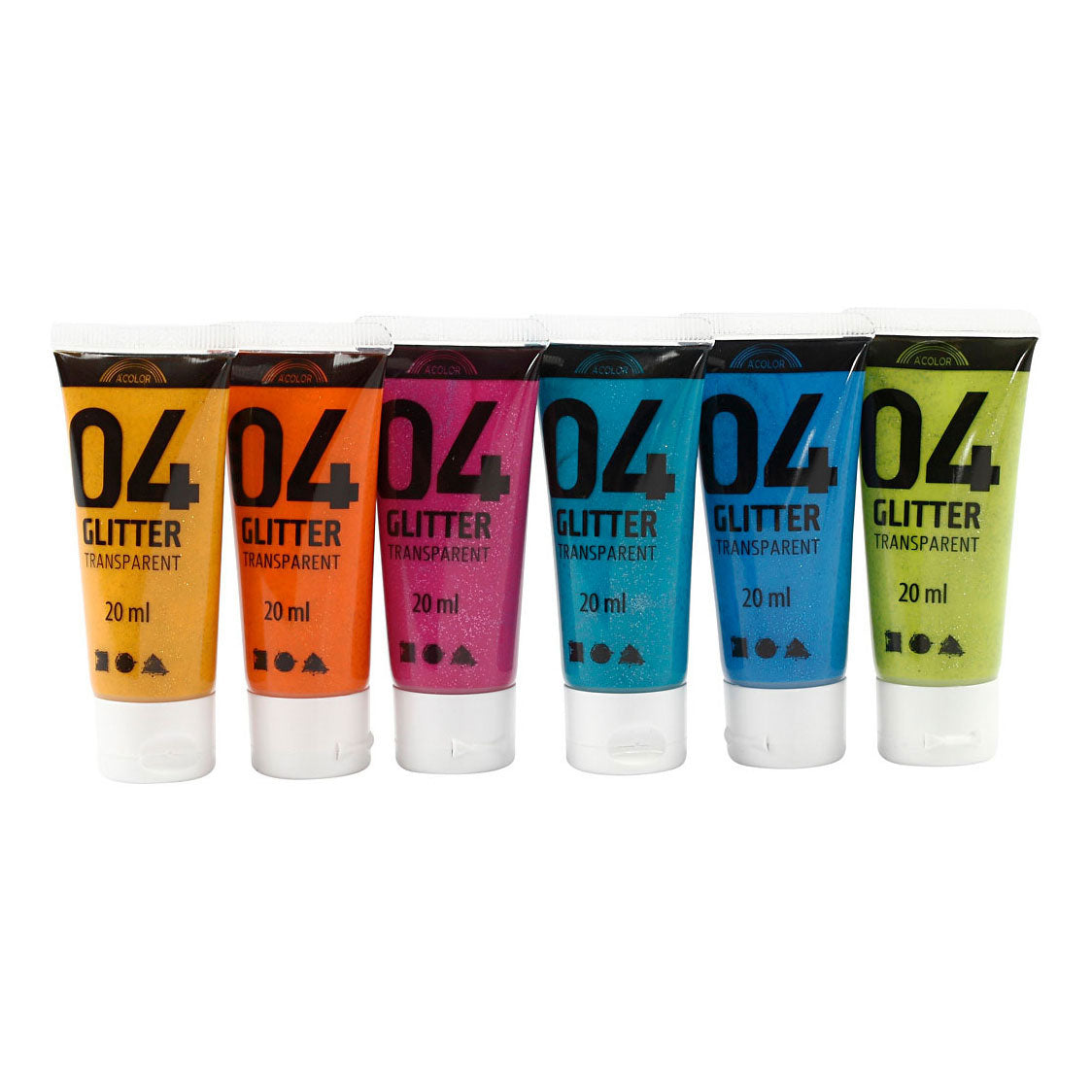 Creativ company children's acrylic paint glitter color, 6x20ml