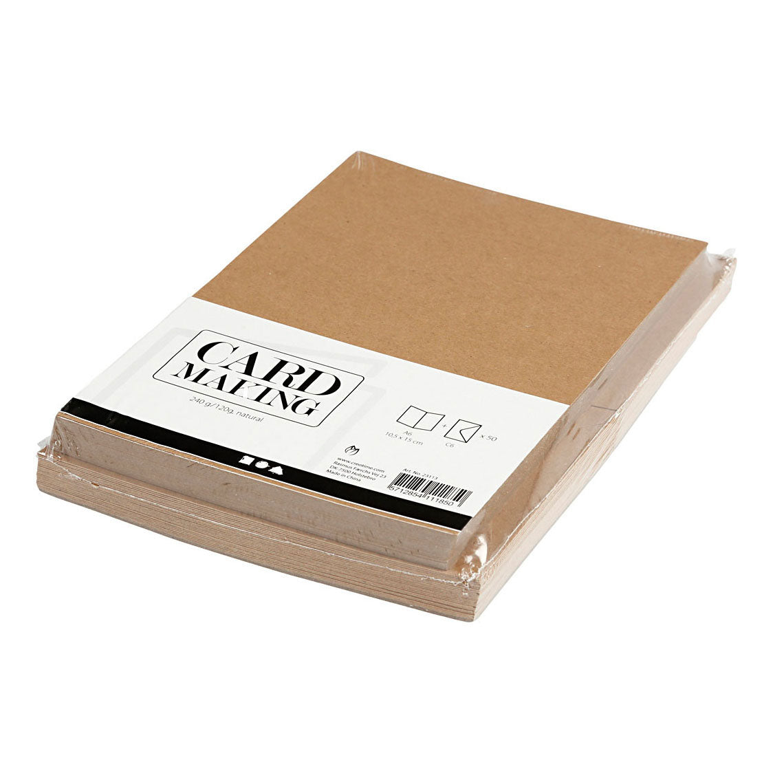 Kreativer Firma Kaarte an Enveloppen Naturl, 50 Sätz