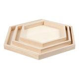 Creativ company houten dienbladen divers, set van 3