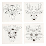 Creativ company canvas with animal print, 4 pcs.