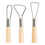 Clay tools, rounded edges, L: 20 cm, 6 pc 1 box