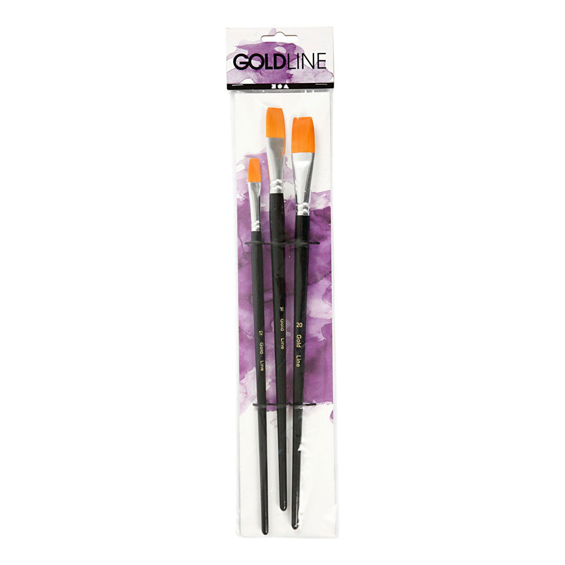 Creativ Company Gold Line brushes flat, 3st.