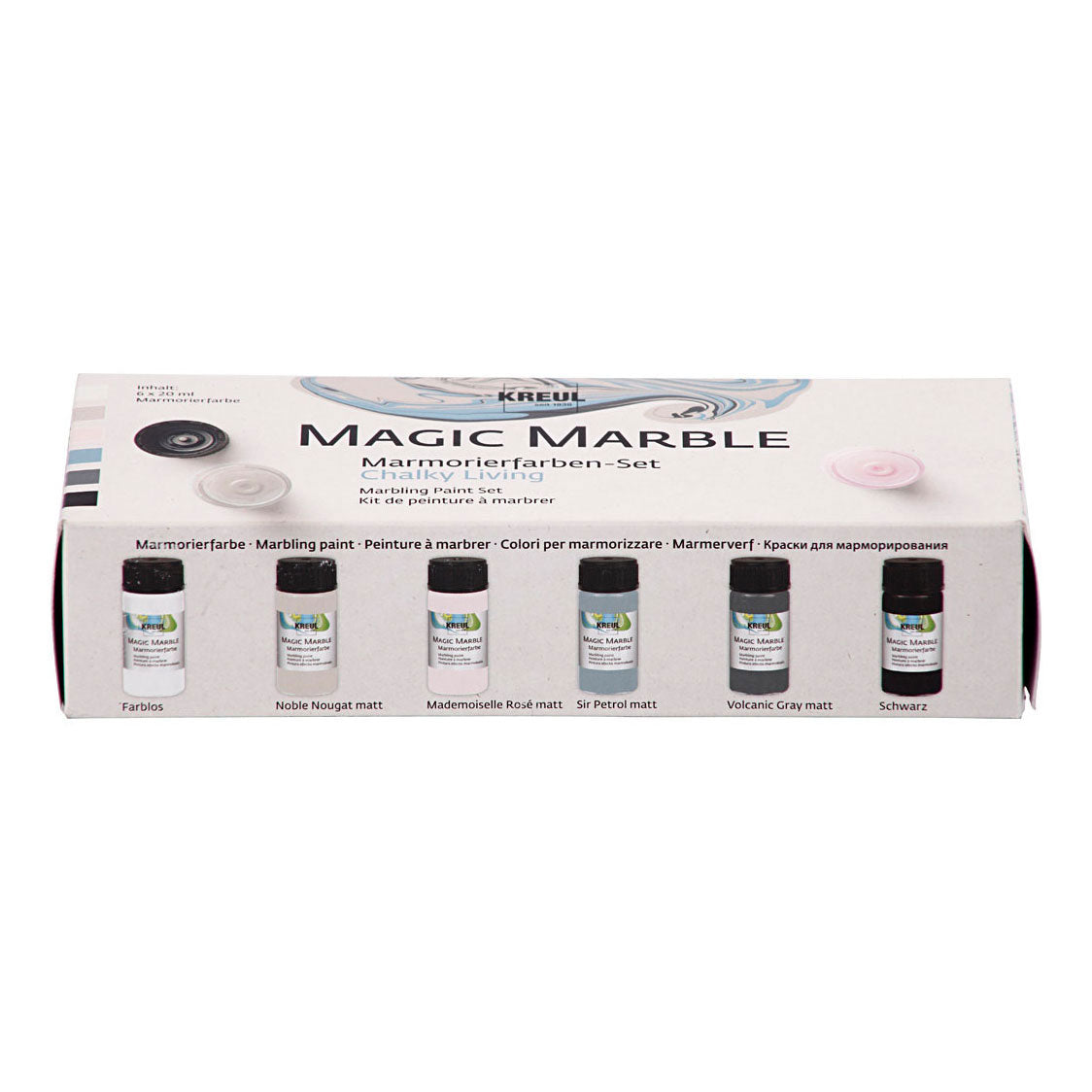 Creativ Company Magic Marble Paint Pastel colors, 6x20ml
