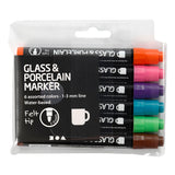Creativ Company Glass and Porcelain Markers Extra Colours, 6 pcs.