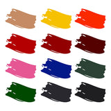 Creativ Company Textile Color Semi-Covering Textile Paint, 12x50ml