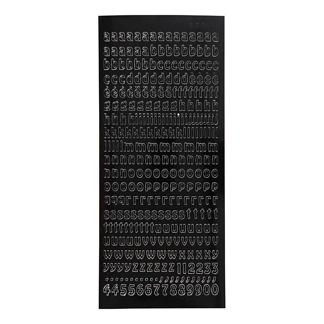 Creativ Company Stickers Small Letters Small Black, 1 list