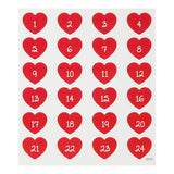 Kreativ Company Stickers Heart s číslem, 1 list