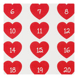 Kreativ Company Stickers Heart s číslem, 1 list