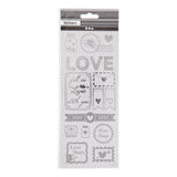 Creativ Company silver love stickers, 1 sheet