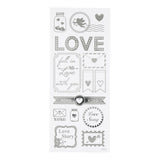 Stwórcy Creativ Company Stickers Silver Love, 1 arkusz