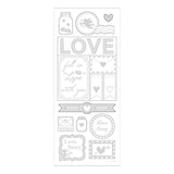 Stwórcy Creativ Company Stickers Silver Love, 1 arkusz