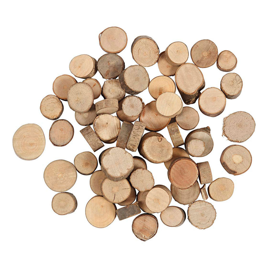 Creativ Company Wooden Disk 10-50 mm, 25 gramů