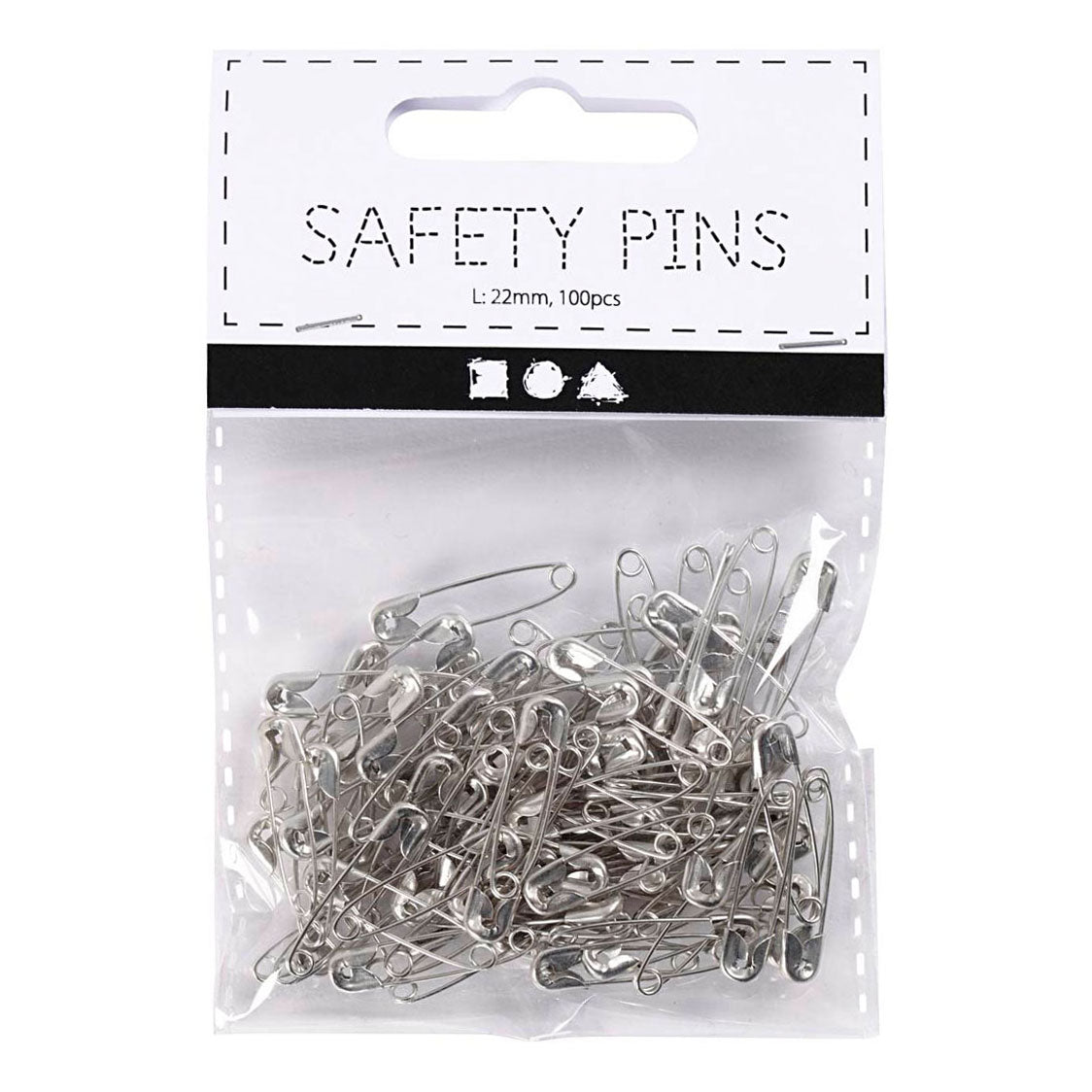 Creativ Company safety pins silver, 100 pcs.