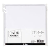 Creativ firmakort og konvolutter White, 4st.