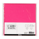 Creativ Company cards and envelopes dark pink, 4st.
