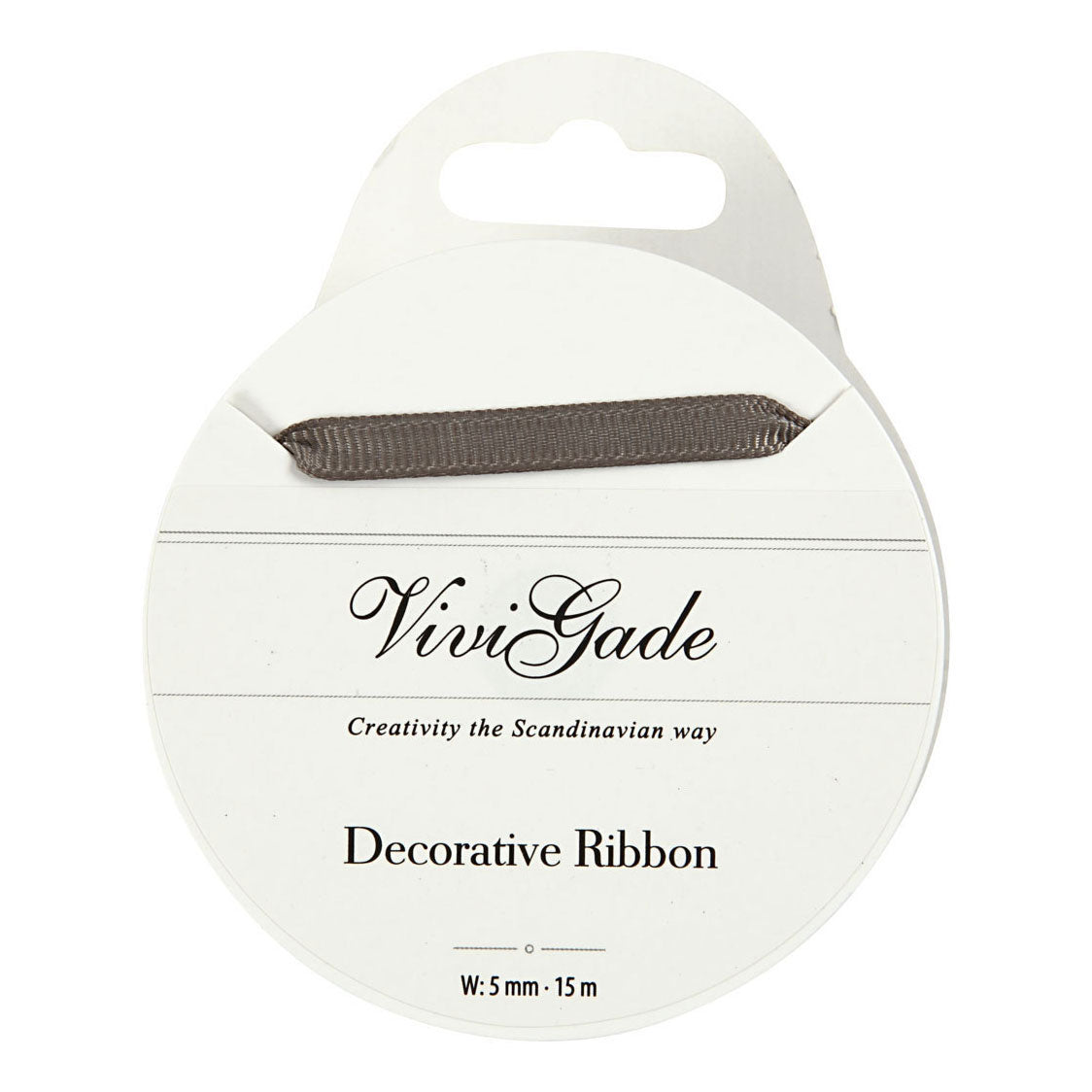 Creativ Company decorative ribbon grey, 15m