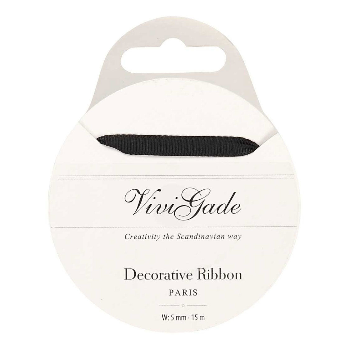 Creativ Company Decoration Lint Black, 15m