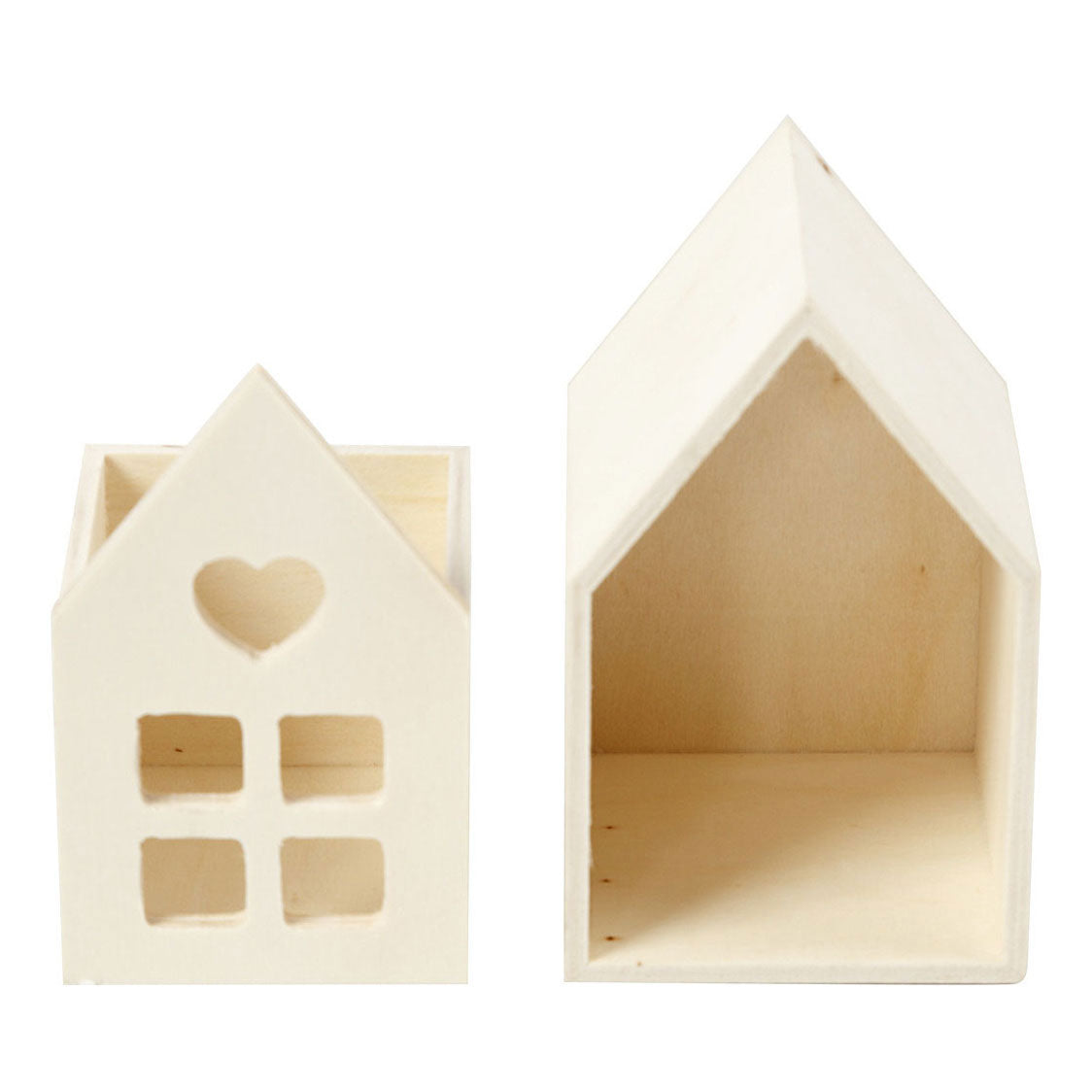 Creativ Company wooden house with drawer, 10.8 cm