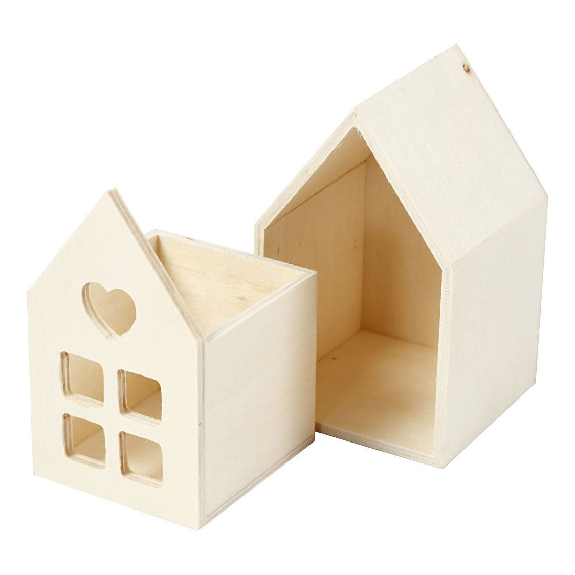 Creativ Company wooden house with drawer, 10.8 cm