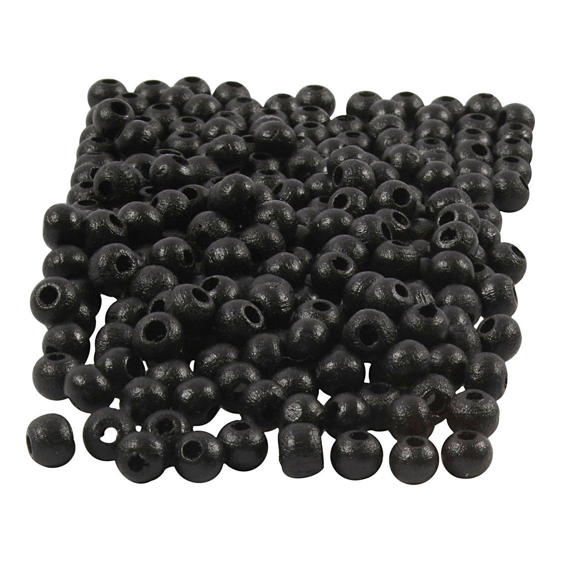 Creativ Company wooden beads black, 150pcs.