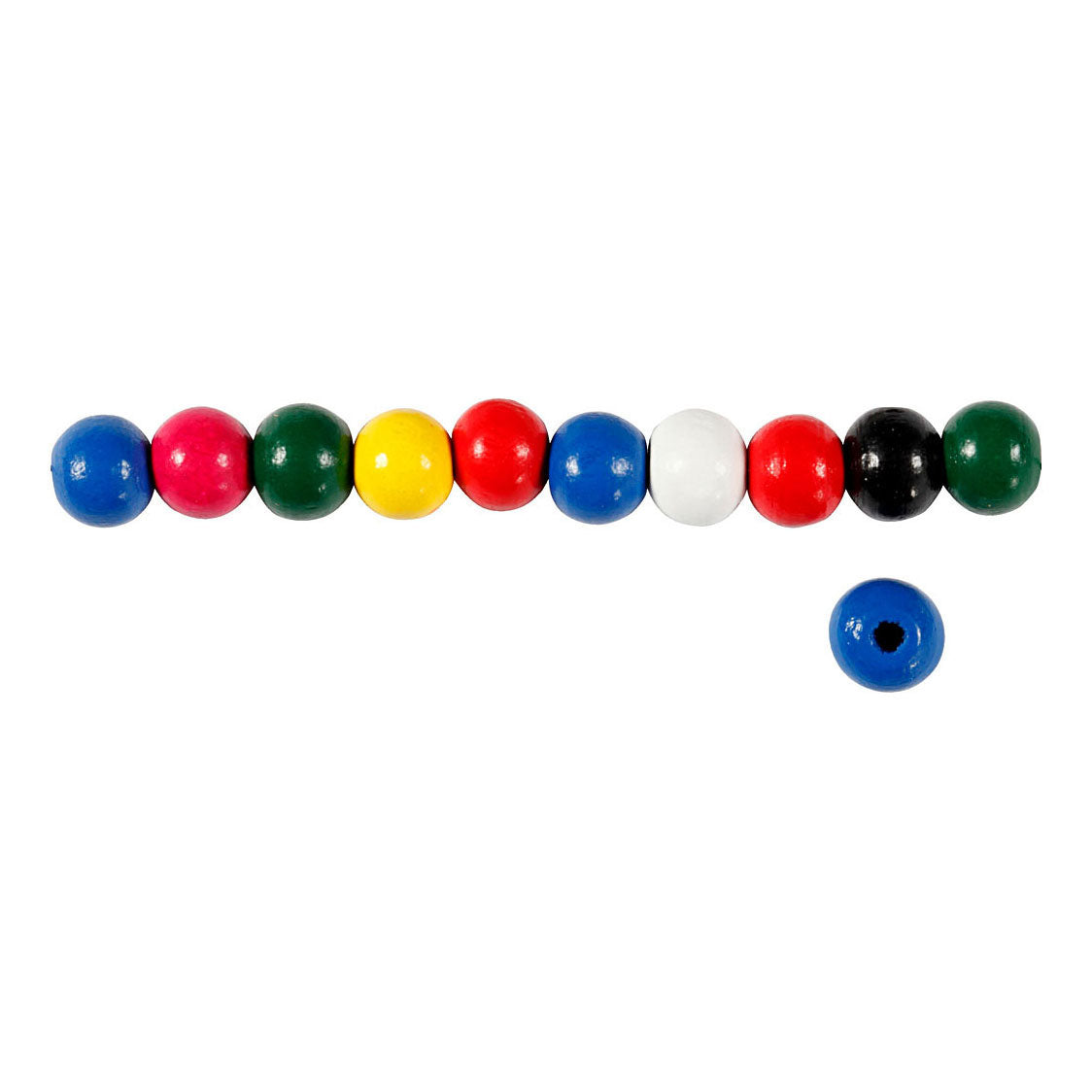 Creativ Company Wooden Beads Various colors, 150st.