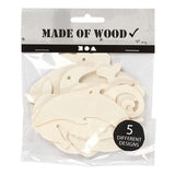 Creativ Company Wooden Sea Animals with Hanging Eyelet