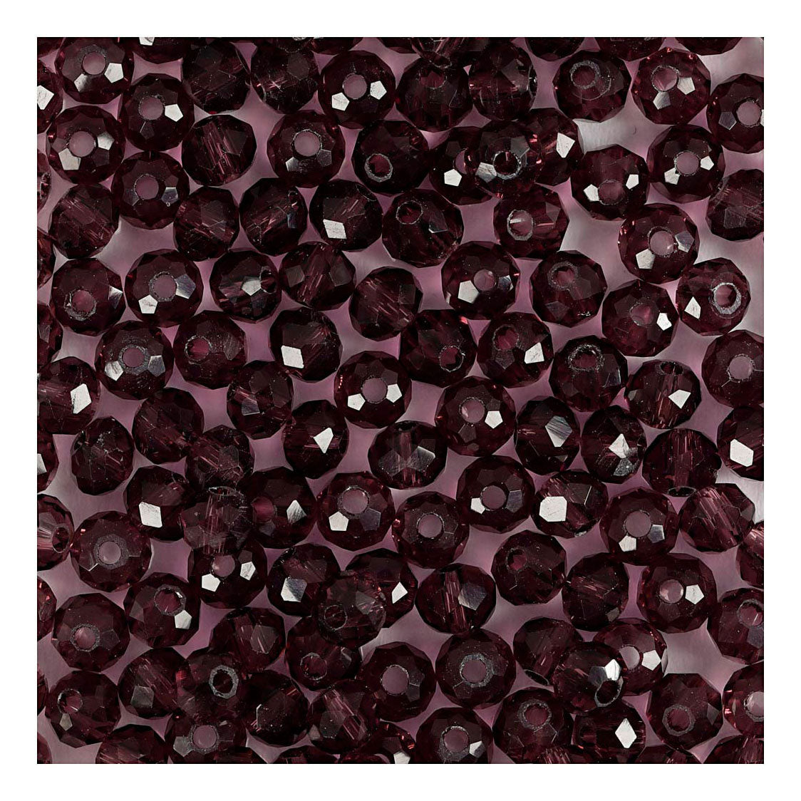 Ustvarjalno podjetje Facet Beads Purple, 45st.