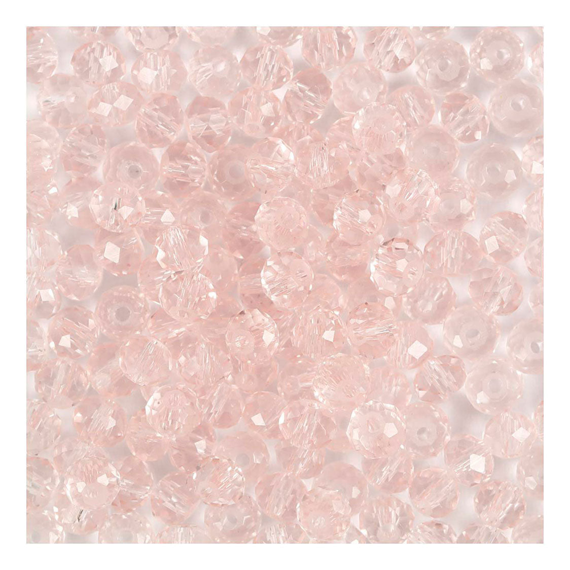 Creativ Company Facet Beads Light pink, 45th.