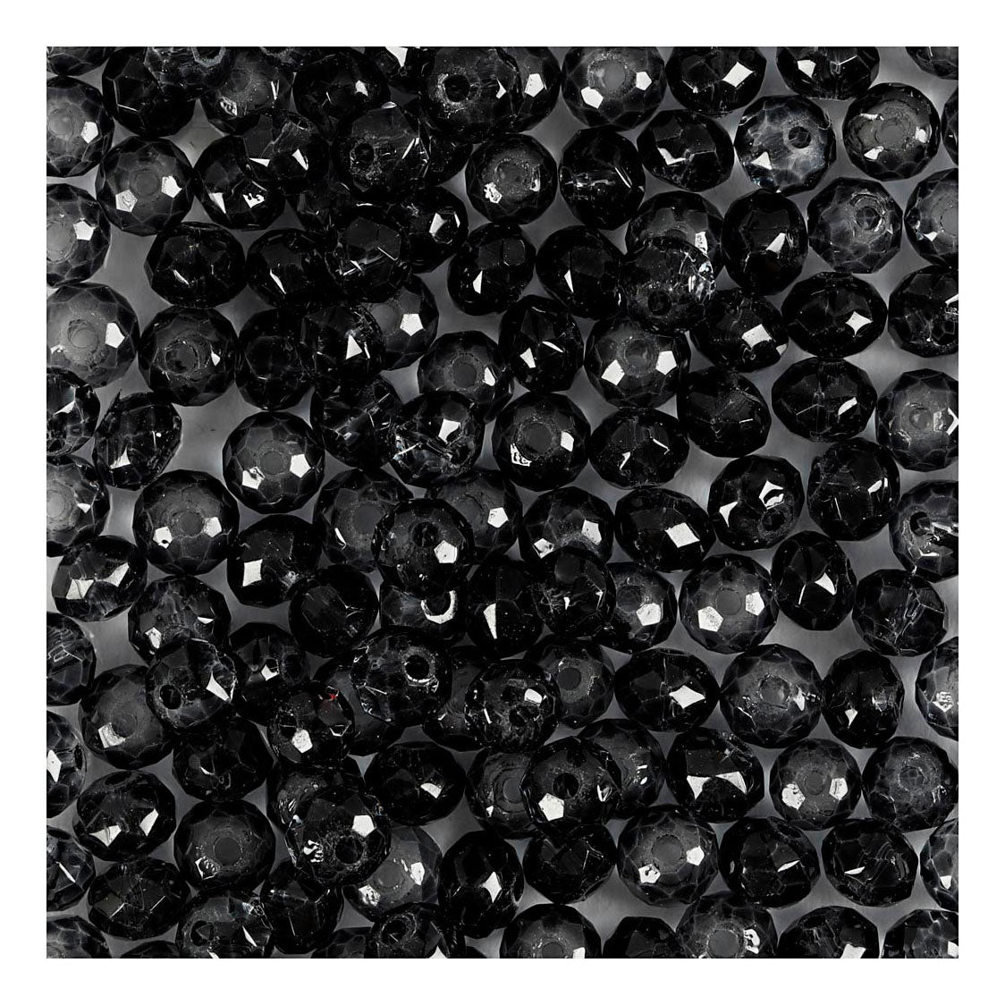 Creativ Company Facet Beads Grey, 45st.