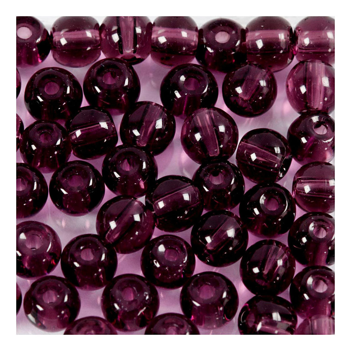 Creative Company glass beads purple, 45pcs.
