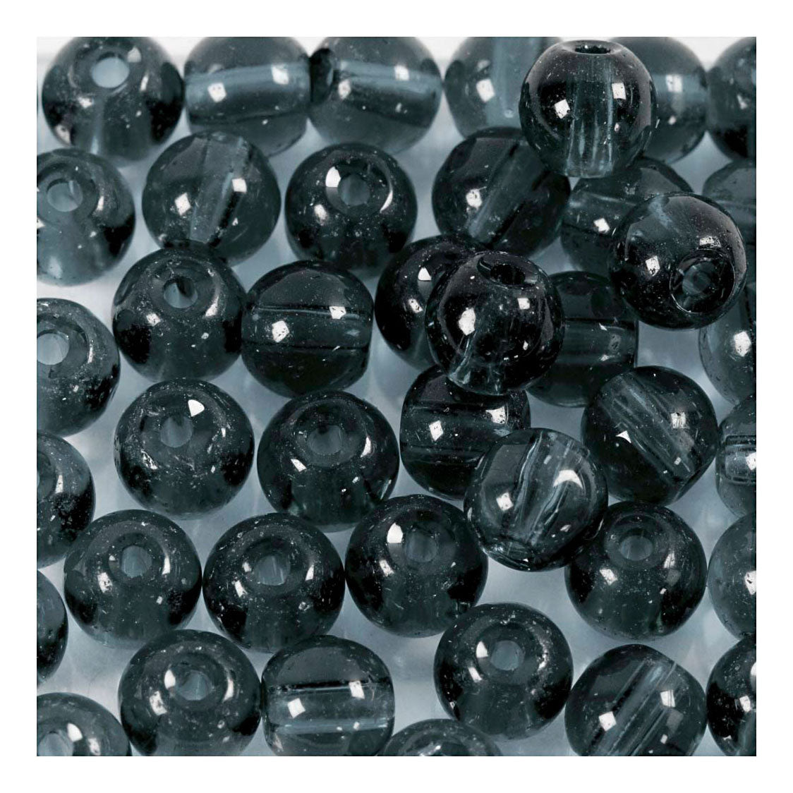 Creativ Company Glass Beads Grey, 45th.