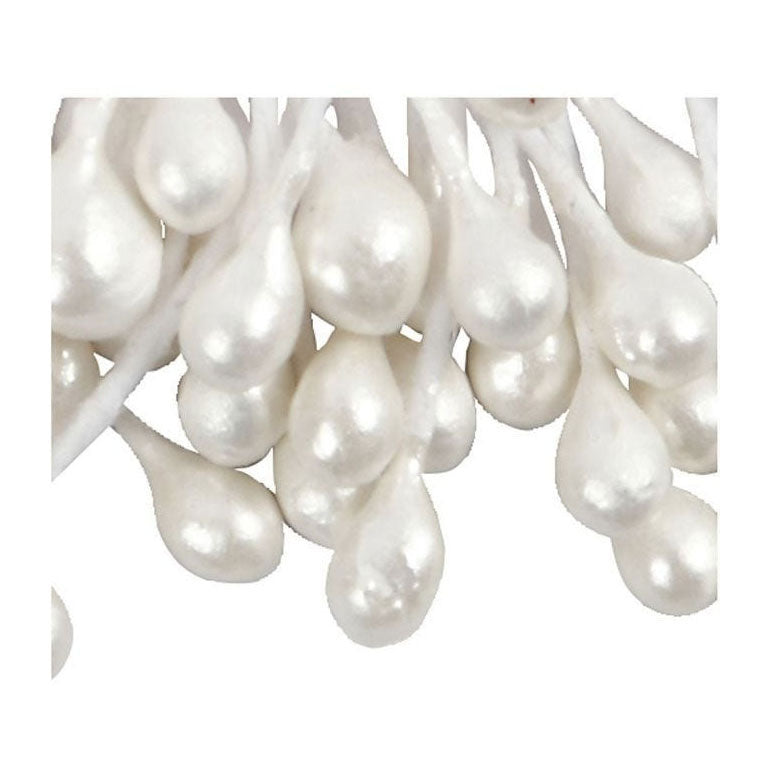 Creativ Company Bloemmeeldraaden White Pearl, 100th.