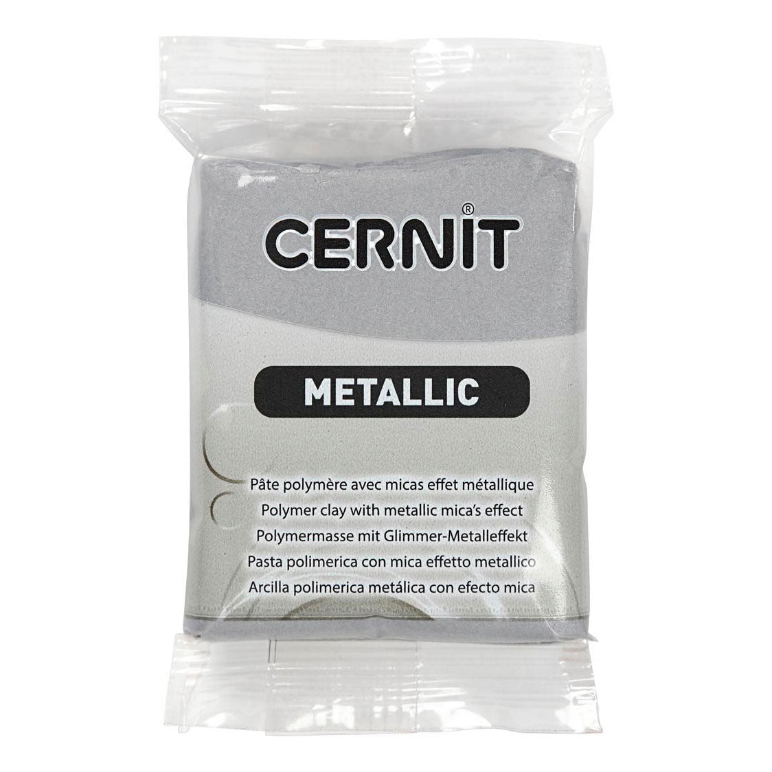 Companhia Creativ Cernit Clay Silver, 56 gramas